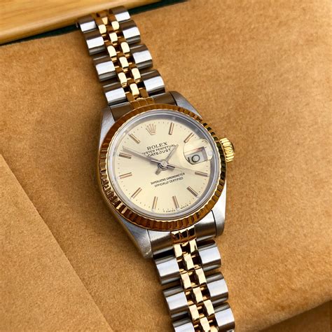 lady's date just rolex with gold and steel jubilee band|rolex lady date just yellow gold.